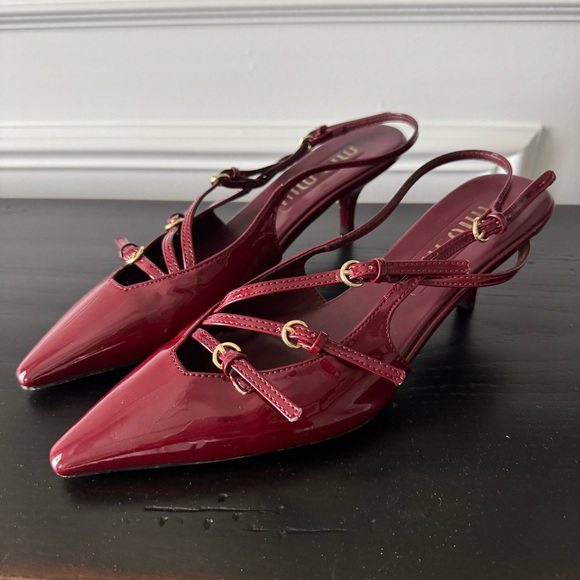 MIU MIU 55 patent leather slingback pumps - Picture 5 of 9
